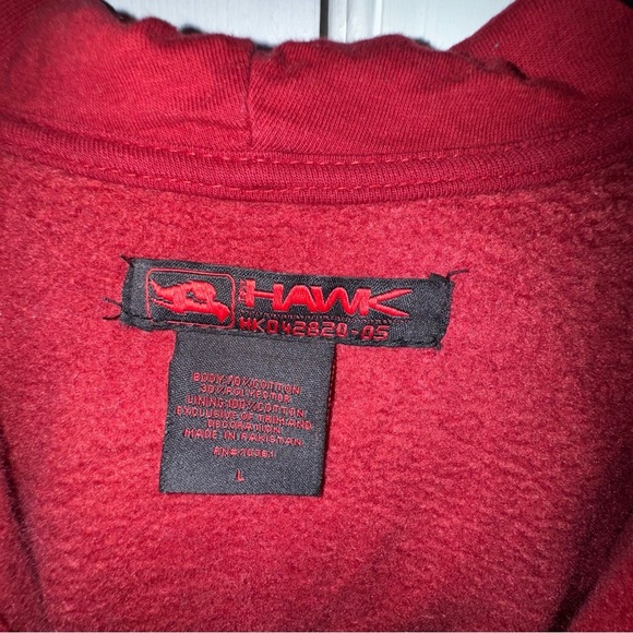 Tony Hawk Full Zip Hoodie Boys L Maroon Skater Skateboard Streetwear RN70361 - Picture 8 of 9